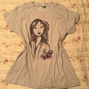 Disney Brand Artistic Princess Mulan Shirt